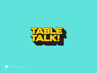 Table Talk fun graphic design illustration logo design modern logo typography