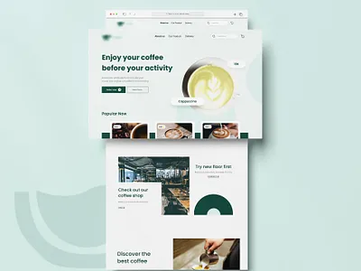 Coffee Shop Landing Page Design behanceportfolio