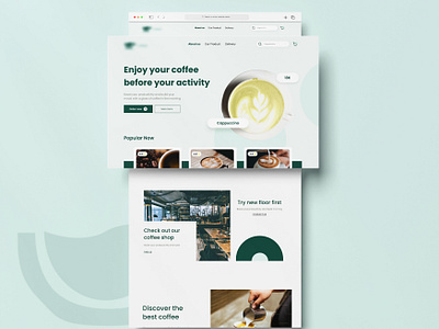 Coffee Shop Landing Page Design behanceportfolio