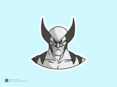 Wolverine fan art graphic design illustration logo logo design marvel modern logo superhero wolverine