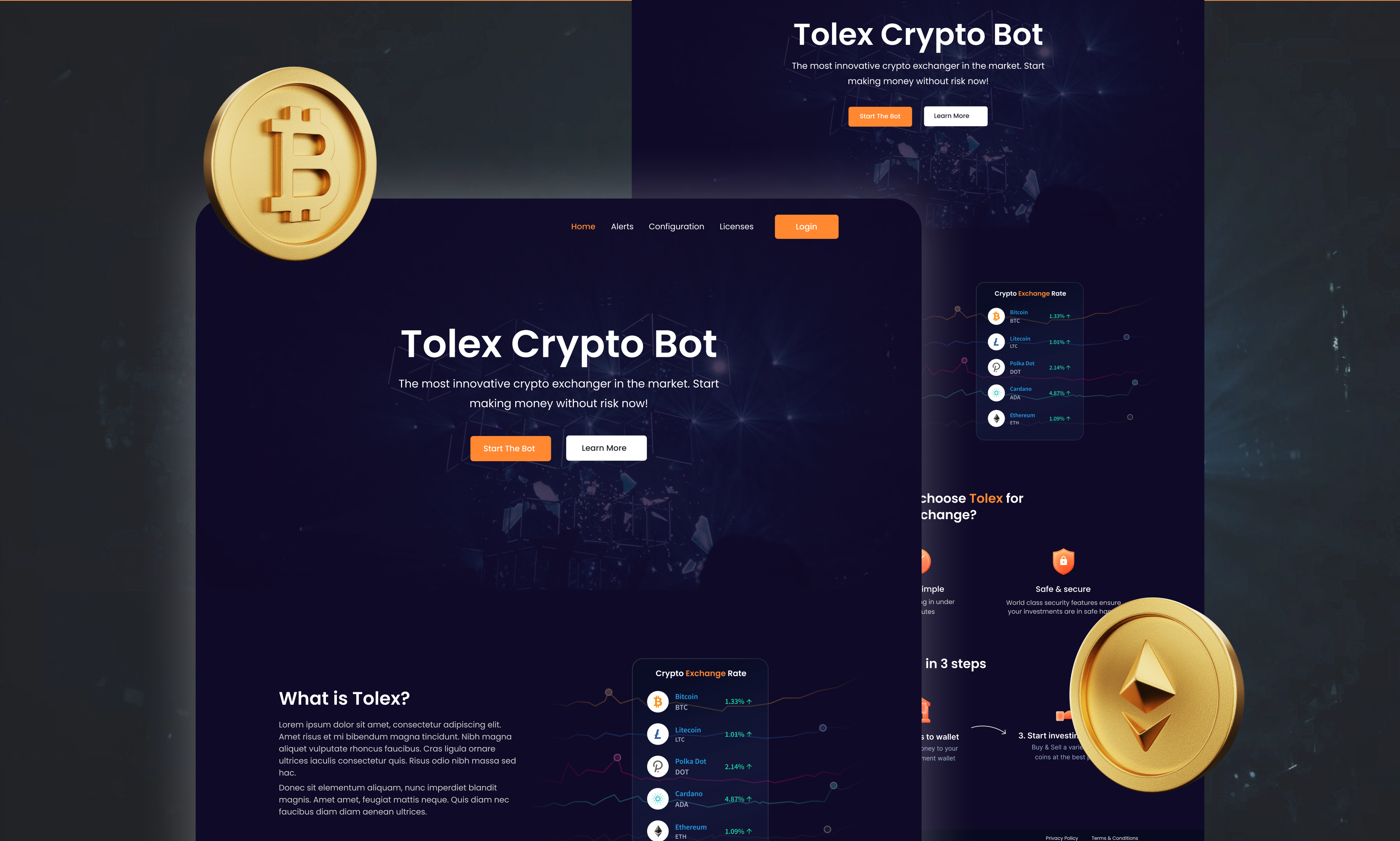 Tolex Crypto Bot bitcoin bitcoin exchange blockchain crypto crypto app design crypto bot crypto converter crypto exchange crypto portfolio crypto web app design ethereum ethereum exchange exchange currency nft tolex crypto bot ui web design web ui design website design