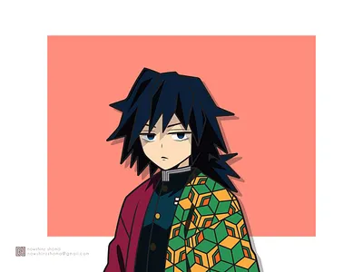Giyuu Tomioka anime demon slayer fan art illustration kny tomioka