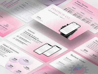 Women's Health & FemTech Pitch Deck female female health femtech healthcare longevity pitch deck powerpoint powerpoint template ppt presentation presentation template presentations reproductive slides startup venture capital wellness women women healthcare womens health