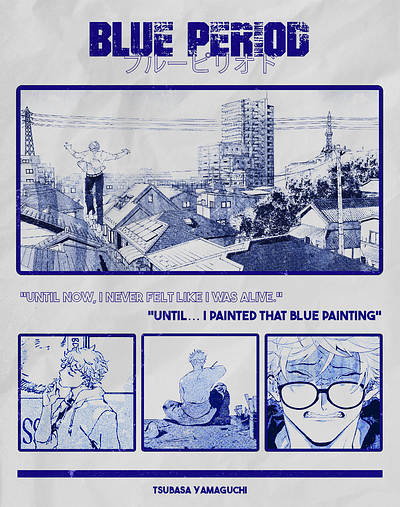 Blue Period Poster anime manga poster print typography