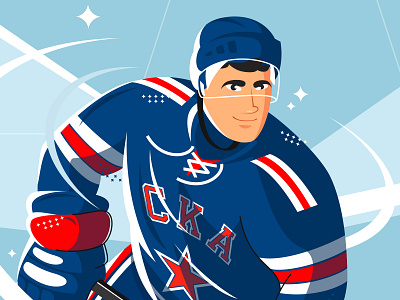 Hockey player hockey hockey player ice hockey illustration khl nhl sport sport man sportbranding
