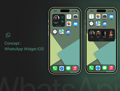 Concept : WhatsApp widget iOS branding design ui