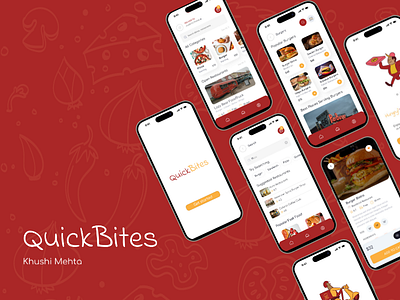 QuickBites-Food Delivery App branding food delivery app mobile design ui