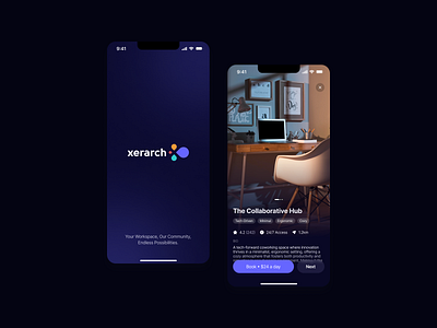 Co-working space app concept adobexd appicon design figma mobileapp ui uidaily uidailyco uidesign uidesignchallange