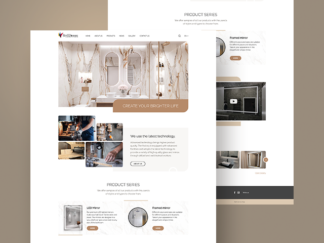 Mirrors website design commerce corporate design e commerce ecommerce eshop mirror mirrors page shop site warm web webdesign website