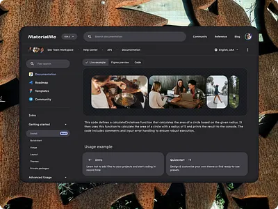 API / Documentation • Material You (m3) • Design system api api docs api documentation design system documentation docs documentation template documentation website figma material help center help center ui helpcenter knowledge base knowledgebase material material 3 material design 3 material you online documentation product documentation support center