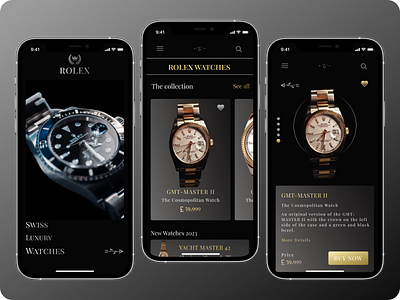 Mobile app for selling watches app design e commerce figma mobile ui ux ux ui watch