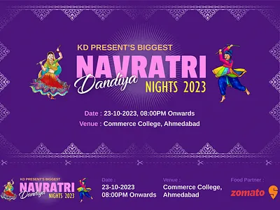 Navratri-Garba Pass/Ticket Design branding graphic design navratri pass design pass design ticket design