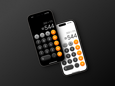 Calculator UI calculator concept daily ui dark mode design figma ios light mode mobile app redesign ui ui design user interface