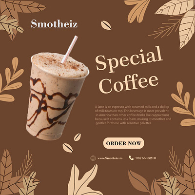 Poster of Chocolate Cafe Smotheiz branding graphic design logo