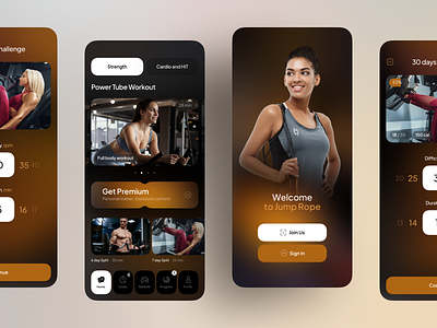 Fitness Mobile App UI Design android app care design exercise fitness gym health interface ios mobile sport training ui ux