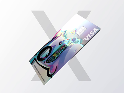 X SMART KIWIE - CITADELE 3d 3d art 3d visa card bank card design card design citadele creative graphic design kiwie visa card visa design x card