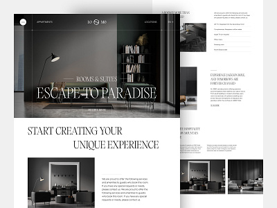 LOMO - Hotel Website clean design landing landing ui ui uiux ux web web design website