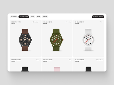 Ice Watch branding color colors dailyui design graphic design mode typography ui userexperience ux watch web website