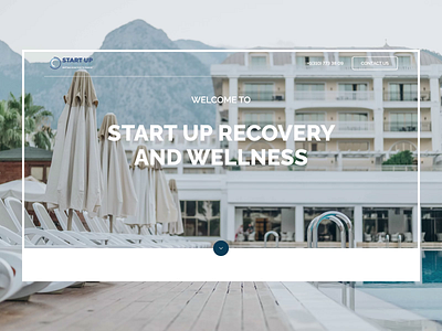 START UP RECOVERY — Rehabilitation center Landing page adaptive concept landing page rehabilitation center relax resort spa ui ux web design website