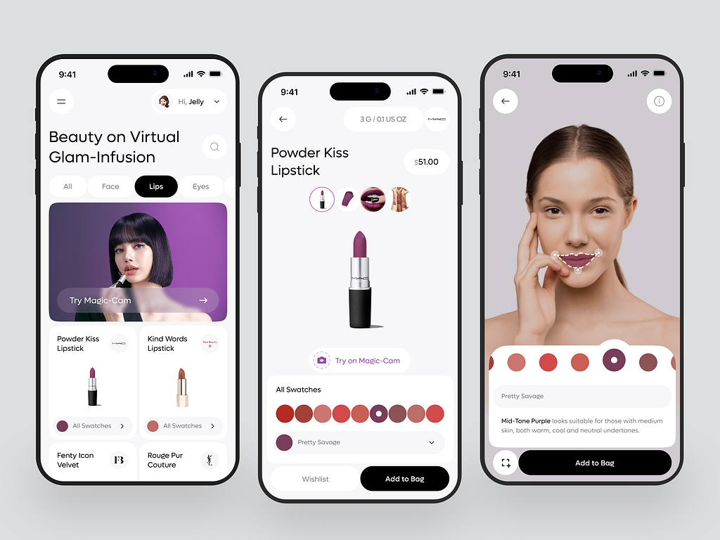 Beauty Make Up AI Mobile - Magic Cam by Jëlly for Odama on Dribbble