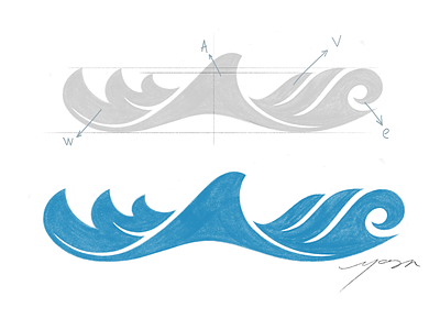 Wave Logotype beach brand branding font lettering liquid logo logotype ocean sea summer type water wave