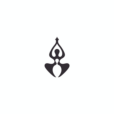 Spiritual logo with human and star black white human humanity spiritual logo star