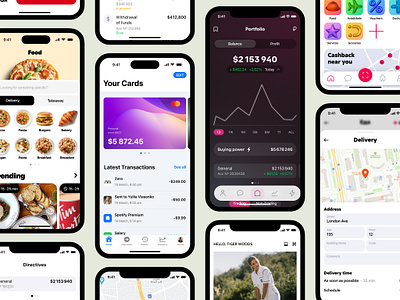 Mobile Apps Portfolio 3d banking card cashback dashboard delivery designer finance graph main mobile apps stocks transaction transactions