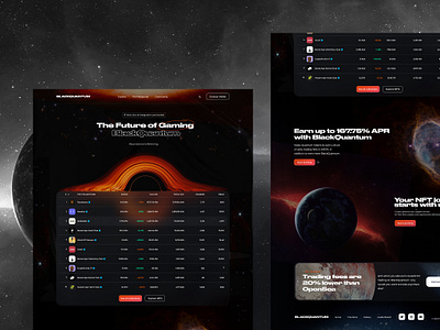 Space Themed Landing Page blockchain branding crypto crypto design cryptocurrency design gaming glass illustration interface landingpage logo space spaced ui