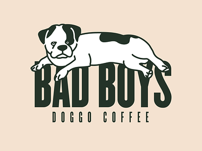 Bad Boys Dog Coffee animal branding coffee logo dog dog illustration dog logo french bulldog frenchie illustration logo mascot mascot logo