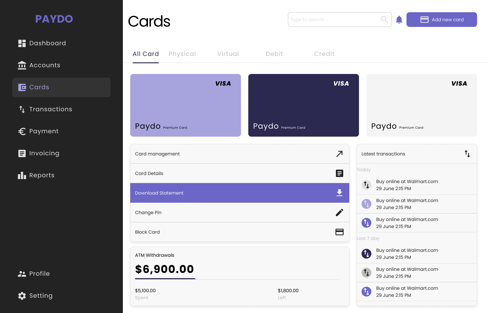 Redesign Dashboard ui web
