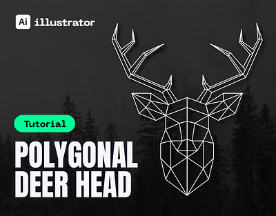 How to Make a Polygonal Deer in Adobe Illustrator? Polygonal Art adobe illustrator deer deer head deer head logo deer logo design illustration line logo logotype polygonal polygonal art polygonal deer symbol thin video