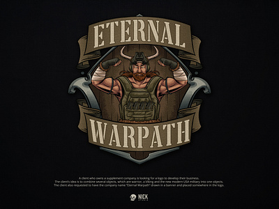 Eternal Warpath Logo branding design graphic design hand drawing hand drawn illustration logo ui vintage vintage logo