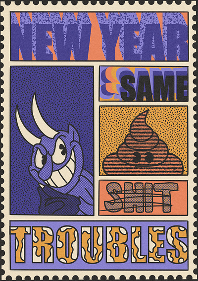 New Year Same Troubles art design digital art drawing illustration