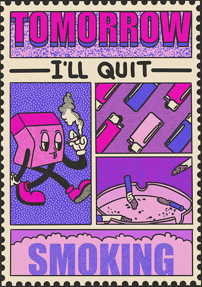 Tomorrow I'll Quit Smoking art design digital art drawing illustration