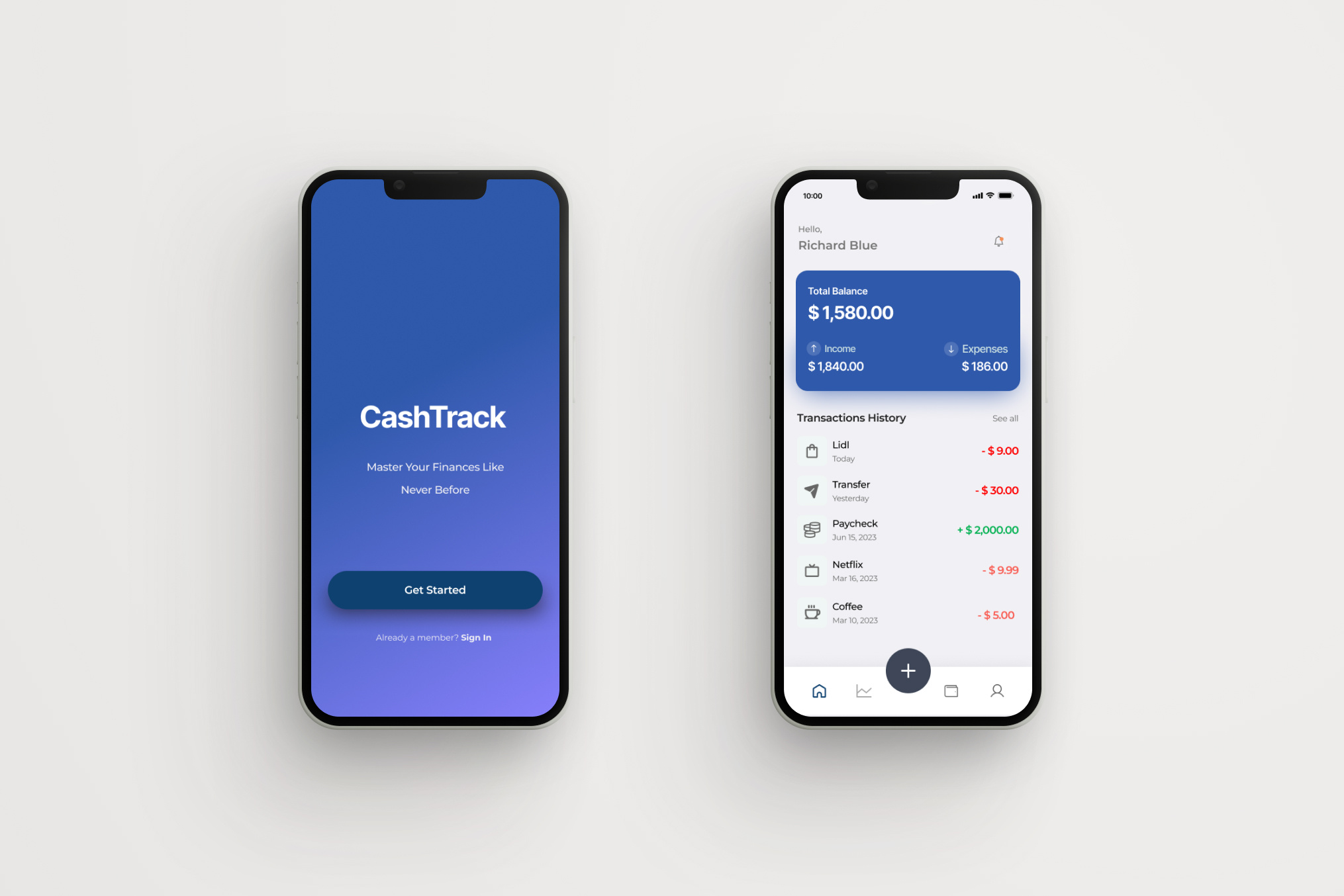Money Tracking App branding customized design figma graphic design ui