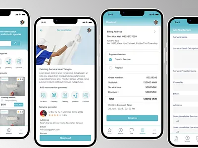 Ondemand service app appshots home services ondemand service ui