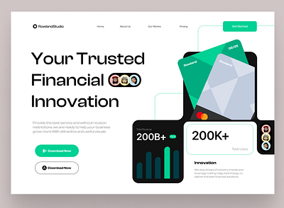 Fintech Website Design app branding design graphic design illustration logo typography ui ux vector