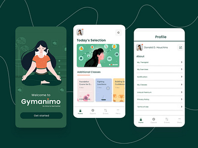 Gymanimo - Mind, Body & Soul! appli application branding design graphic design logo mobile design shopify ui ux website wordpress