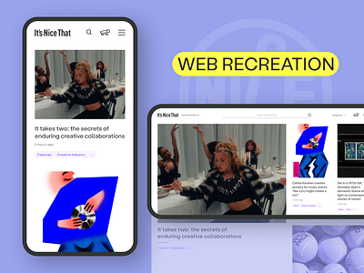 It’s Nice That - Web Recreation design desltop exercise figma graphic design its nice that mobile ui ui design web