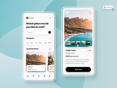 Travel App Design 3d animation art branding dashboard digitaldesign flatdesign graphic design illustration innovationsync landing page logo mobile motion graphics nft product design typography ui vector webdesign