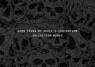 Skull face illustration Collection @2023 band logo branding dark art graphic design illustration logo metal band logo skull stock vector