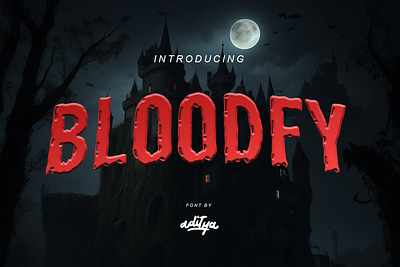 BLOODFY - Halloween Font font halloween font horor font night scary font text editable