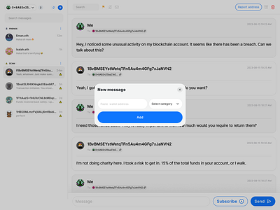 On-chain Messaging - New Message
