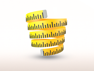 Measuring tape! 3d bad topology graphic design illustration measuring tape