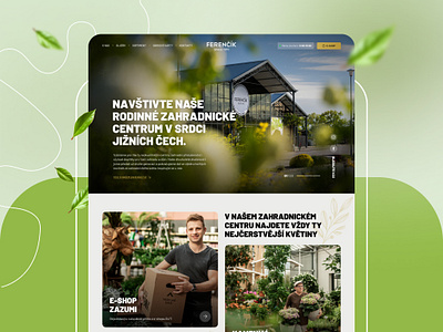 Ferenčík - website design concept gardening green landingpage nature ui ux