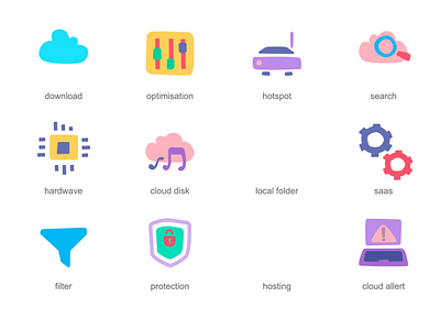 Cloud-based 2d animation cloud computing data design digital flat icons illustration infographic innovation motion network saas tech technology