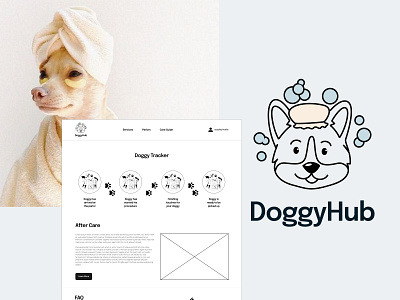 DoggyHub - Dog Grooming Booking Platform branding design desktop logo ui userexperience userinterface ux uxui websitedesign