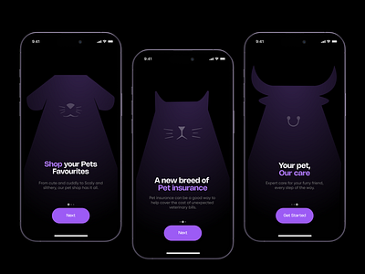 Pet App - Onboarding Concept app design minimal minimalistic onboarding ui