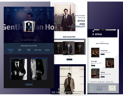 Fashion house - Landing page branding design fashionhouse graphic design illustration landingpage logo project typography ui uidesign uiux ux vector website