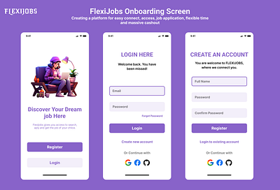 Onboarding screen